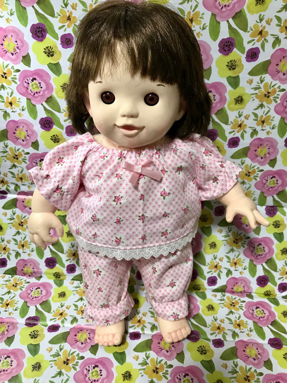 【早割新春福袋2024】ぽぽちゃんのバラ模様のお布団とパジャマ 5枚目の画像
