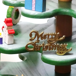 クリスマスツリー　手作り木製　卓上クリスマスツリー 8枚目の画像