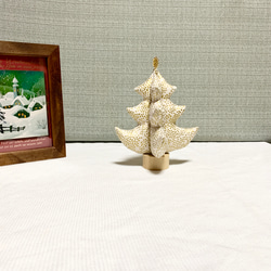 卓上 省スペース 小さい ツリー / クリスマスツリー ホワイト 雪 3枚目の画像
