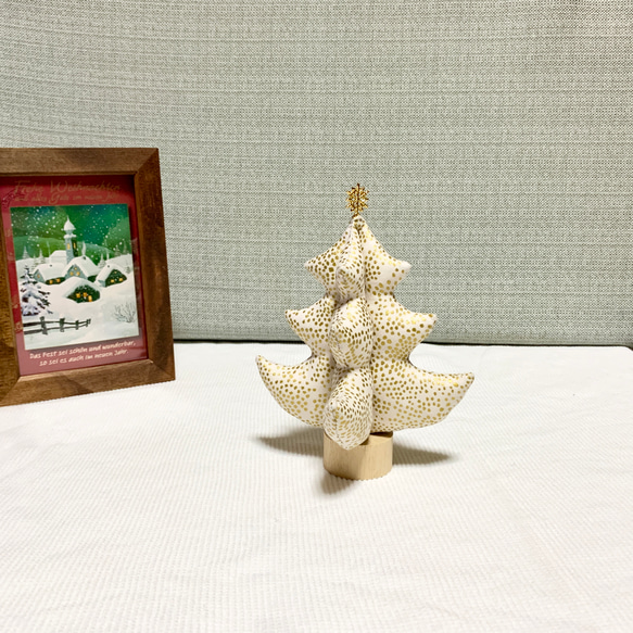 卓上 省スペース 小さい ツリー / クリスマスツリー ホワイト 雪 2枚目の画像