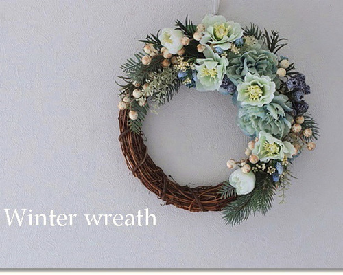 冬の青いリース 0888d697d993e2240a9b9f9da7ecb8