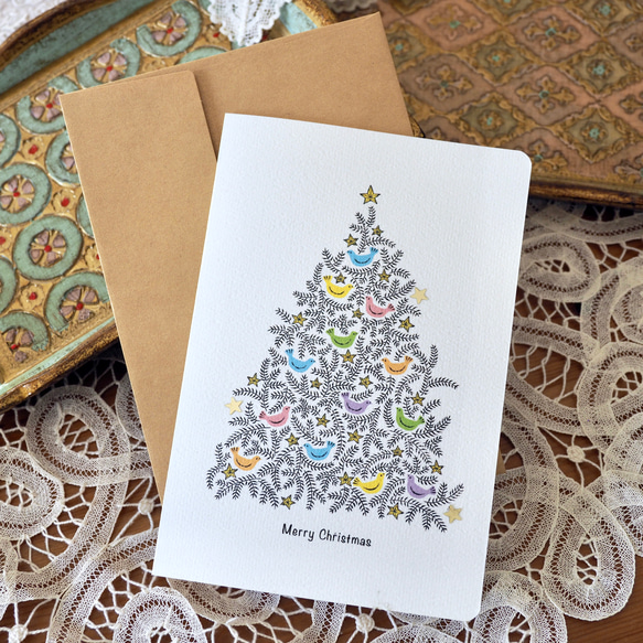 CHRISTMAS CARD -  BIRD TREE 2枚目の画像