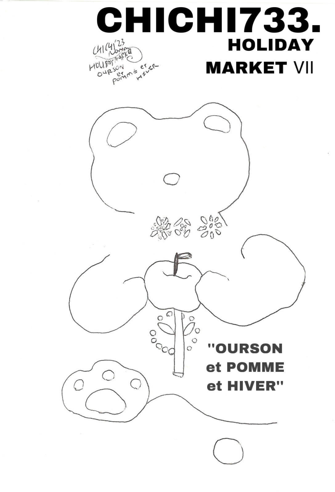 HOLIDAY MARKET Ⅶ "OURSON et POMME et HIVER"