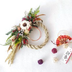 しめ縄飾り お正月飾り ドライフラワー しめ縄・しめ飾り 瑠花 通販