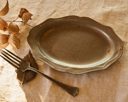 花リムのオーバルプレート fo-1 中皿 molle épine 通販 16923189