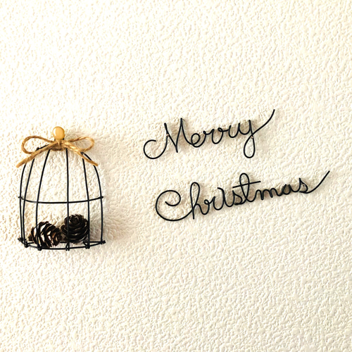 ワイヤークラフト クリスマス NO.4 クリスマス ガーランド ワイヤーアート ワイヤークラフト xmas 飾り