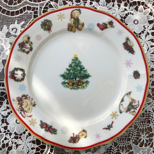 即納！2023クリスマスプレート電子レンジOK❤︎ポーセラーツ