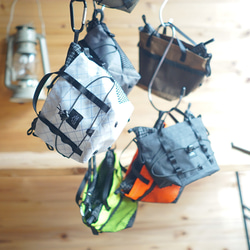 グレー［ちびっこちびハイカーサコッシュ・XS］/登山・キャンプ・アウトドア・ショルダーバッグ・ミニバッグ・トート・防水 12枚目の画像