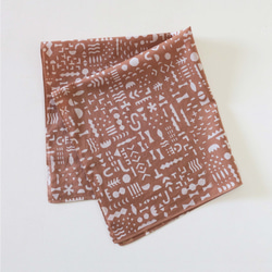 手染頭巾 (Kakushika) 棕色 第2張的照片