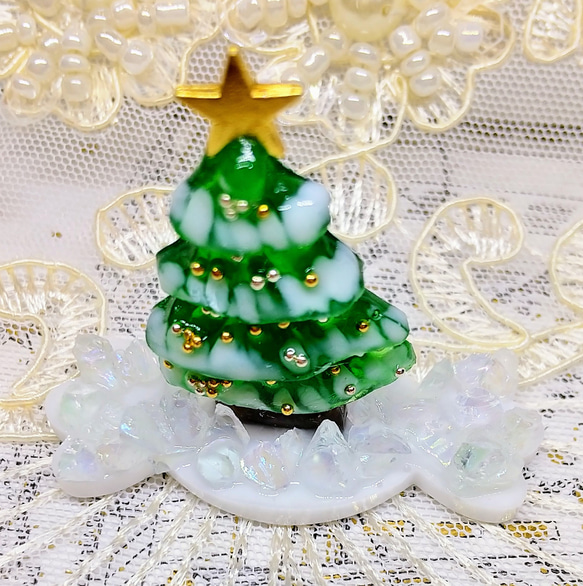 ミニミニミニクリスマスツリー   机の上   どこでもツリー  小さくてかわいい #MerryCreema 4枚目の画像