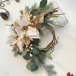 ユーカリのハーフリース 壁かけ インテリア グリーン ナチュラル 造花