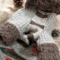 Boysクリスマスセーター　犬服 2枚目の画像