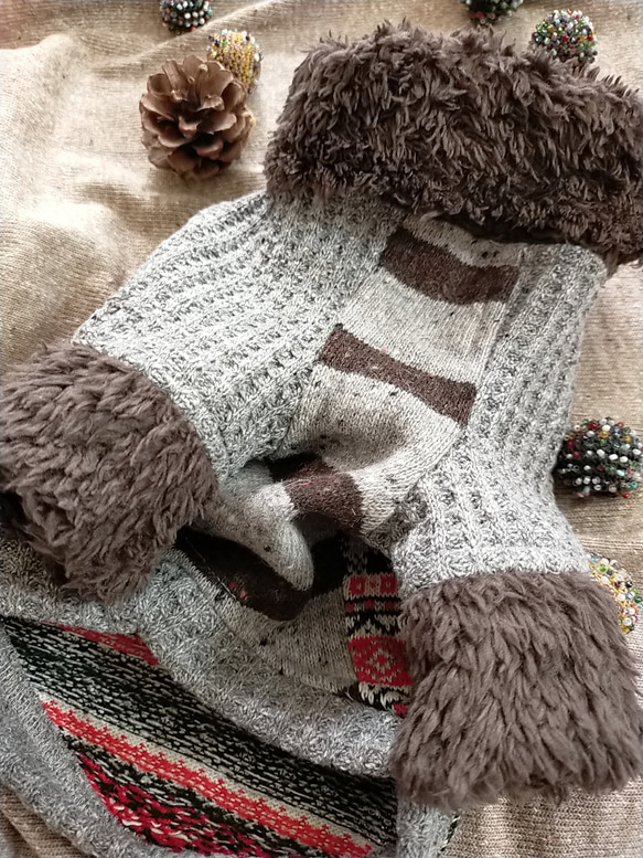 Boysクリスマスセーター　犬服 2枚目の画像
