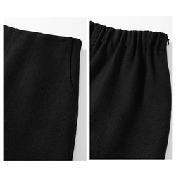 シンプル通勤スカート　ゴムウエストスカート　中厚スカート　ブラック　S-XL#398 15枚目の画像