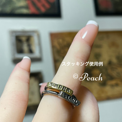 Engraved letter ring by Peach ワーズリング German 7枚目の画像