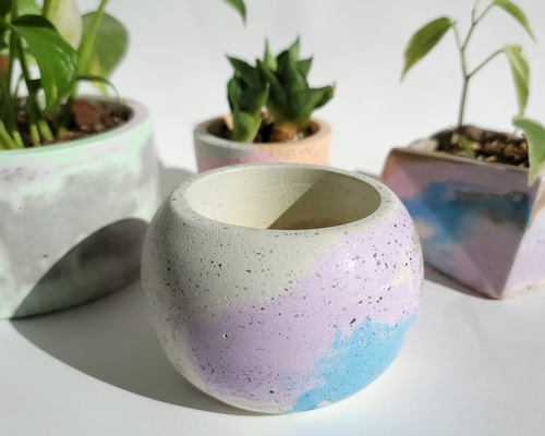 建水 銘 直人 作家物 ライトブルー 波打ち際 植木鉢カバー 花器 fit=scale-down,w=1200