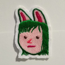 うさぎの姉妹 小サイズ ワッペン パッチ アップリケ 刺繍 オリジナル 可愛い カワイイ かわいい 兎 ウサギ ユニーク 5枚目の画像