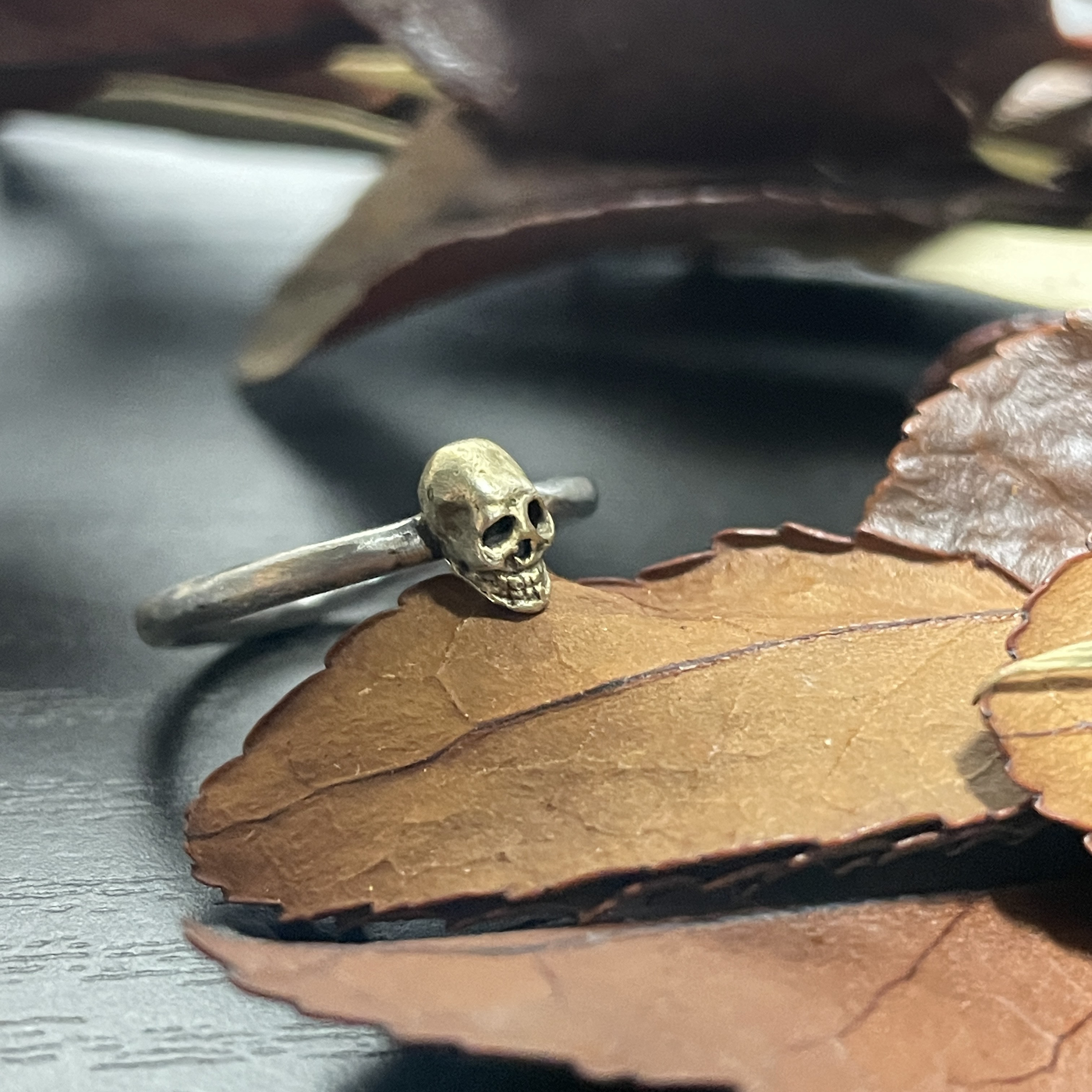 プチスカル リング by Peach wave ring with skull