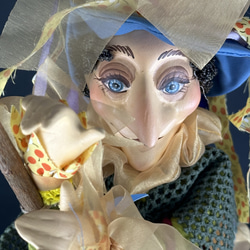 魔女人形　縁起物　幸福を与える白魔女人形　手作り　ヨーロッパ　人形 3枚目の画像