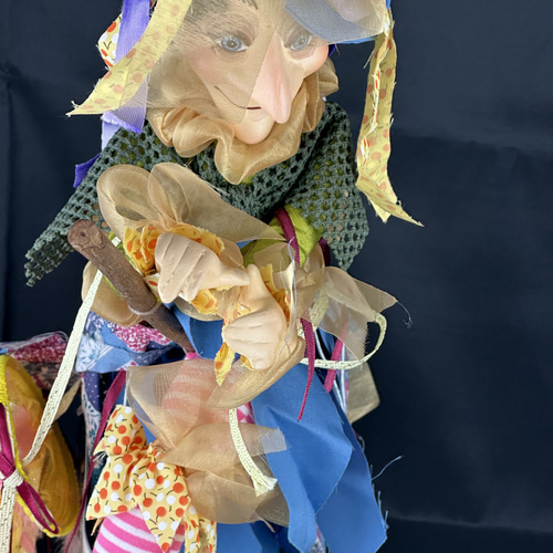 魔女人形 縁起物 幸福を与える白魔女人形 手作り ヨーロッパ 人形