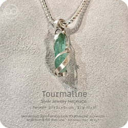 H232 Terminated Tourmaline Silver Jewelry Necklace 第3張的照片