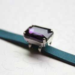●帯留 bijou rectangle●紫 7枚目の画像