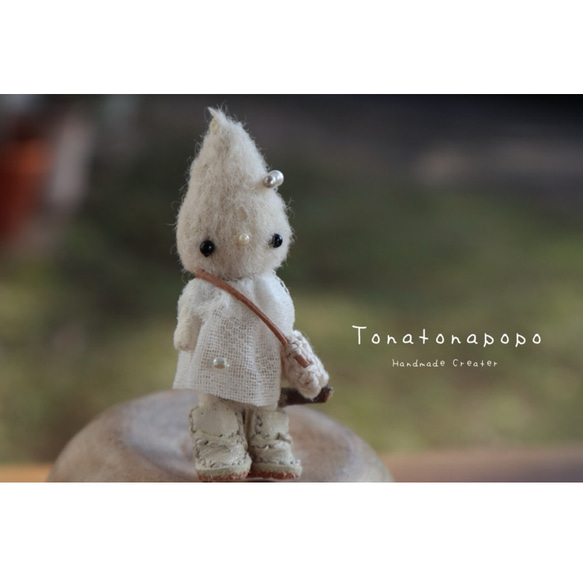 【受注製作】雪の妖精ちゃん ツインズ　6.0 ㎝ テディベア 2枚目の画像