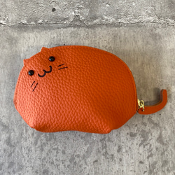 【本革】ネコキーポーチ／ネコグッズ 猫アイテム 大人可愛い ギフト プレゼント 猫好きアイテム 4枚目の画像