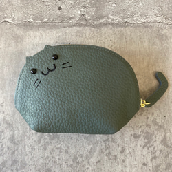 【本革】ネコキーポーチ／ネコグッズ 猫アイテム 大人可愛い ギフト プレゼント 猫好きアイテム 3枚目の画像