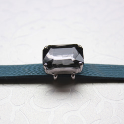 ●帯留 bijou rectangle●鈍色 4枚目の画像