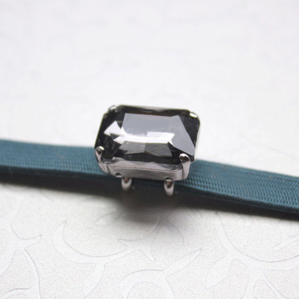 ●帯留 bijou rectangle●鈍色 5枚目の画像
