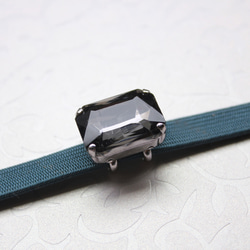 ●帯留 bijou rectangle●鈍色 3枚目の画像