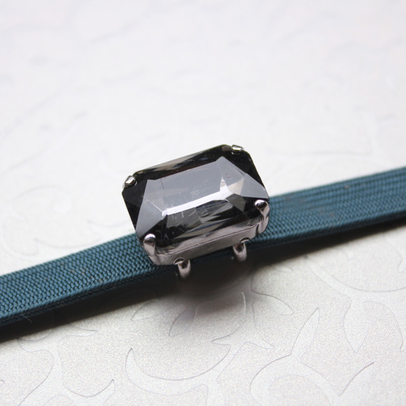 ●帯留 bijou rectangle●鈍色 3枚目の画像