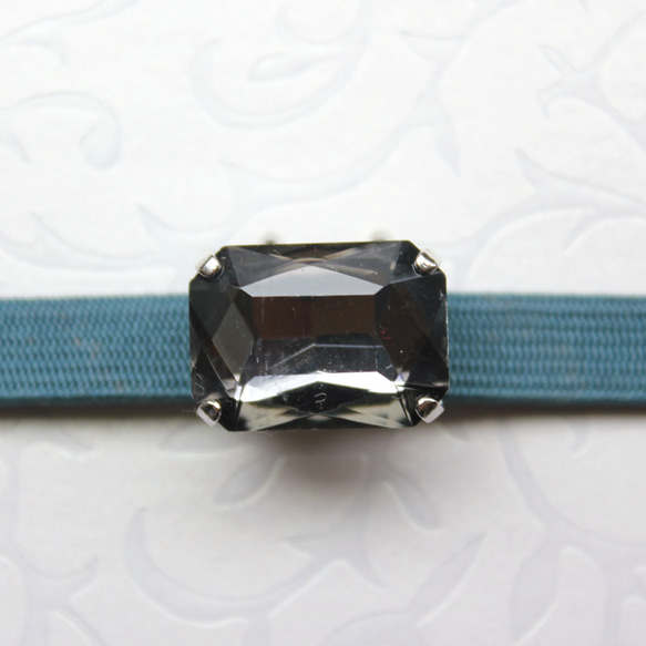 ●帯留 bijou rectangle●鈍色 1枚目の画像