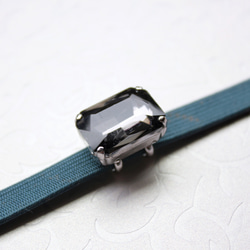 ●帯留 bijou rectangle●鈍色 2枚目の画像