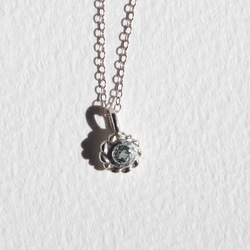 SV Flower Cupcake Aquamarine necklace&pierces 2枚目の画像