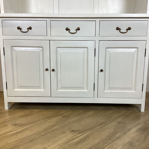 穴あけ加工済】アンティーク調 マホガニー カップボードキャビネット