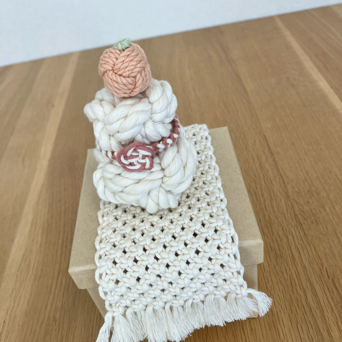 マクラメ鏡餅 マット縦長バージョン その他インテリア雑貨 macrame