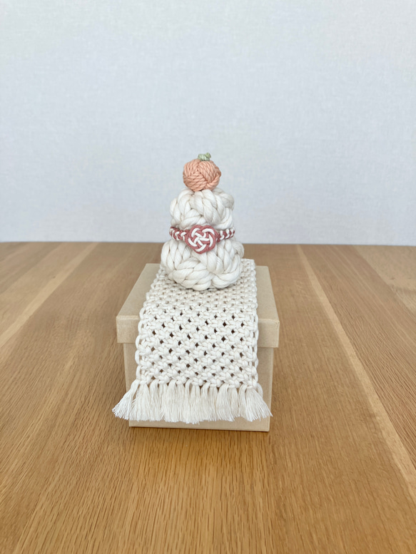 マクラメ鏡餅 マット縦長バージョン その他インテリア雑貨 macrame