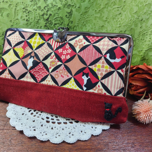 猫 刺繍 長財布 赤 Gucci 猫刺繍 長財布 gg ミスティックキャット 箱付き