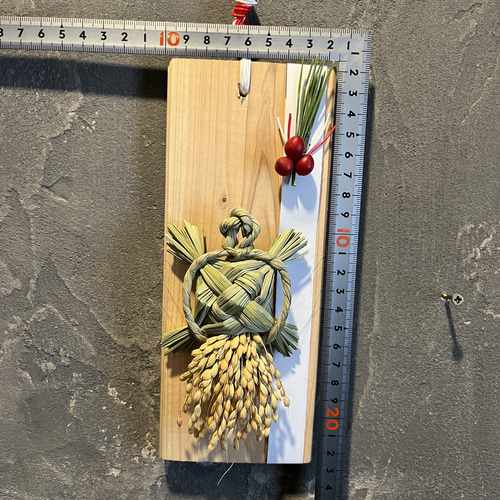 わら細工　古代米　しめ縄飾り わら細工 古代米 しめ縄飾り