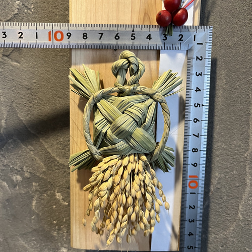 2024年用正月用飾り わら細工「亀」 板付タイプ3 しめ縄・しめ飾り