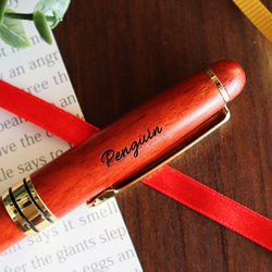 ★ 企鵝原子筆&amp;筆盒套裝（紅木） 個人化 個人化 聖誕禮物包裝 就業禮物 畢業禮物 第17張的照片