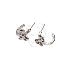ERG-2584-R [2 件] 絲帶耳環，繩索絲帶耳環/17.5mm X 19.5mm 第2張的照片