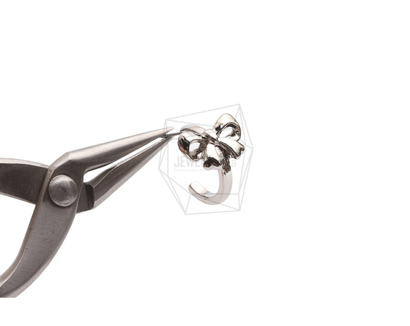 ERG-2584-R [2 件] 絲帶耳環，繩索絲帶耳環/17.5mm X 19.5mm 第4張的照片