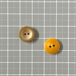 レトロ 円形 丸型 ボタン イエロー ブラウン ピンク グレー ベージュ 二つ穴 13mm 23個セット ec-344 3枚目の画像