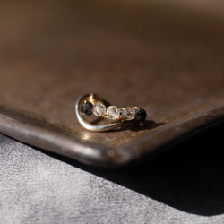 電氣石石英雙耳夾（一隻耳朵）不含鎳（#1102） 第6張的照片