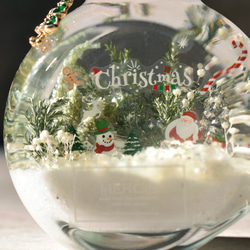【ハーバリウム】『スノードーム』White Christmas ＊クリスマスカードorメッセージカード無料 6枚目の画像