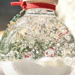【ハーバリウム】『スノードーム』White Christmas ＊クリスマスカードorメッセージカード無料 1枚目の画像