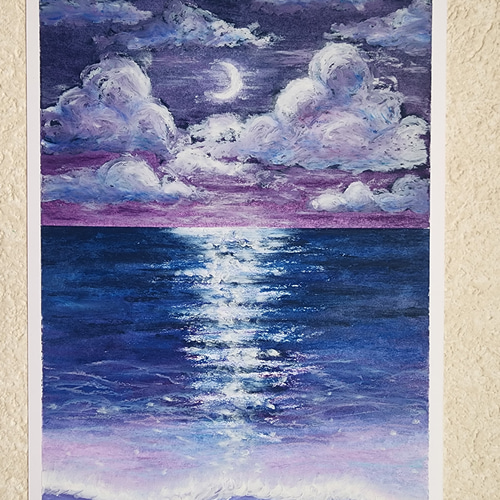 パステル画 海の絵 風景画 絵画 マリベル 通販 16926286｜Creema